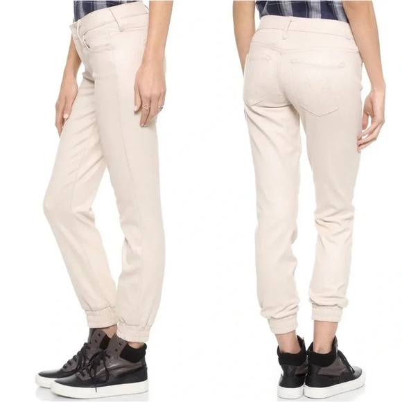 Mother The Trainer Ivory Jogger pants Size 26 - Picture 10 of 11